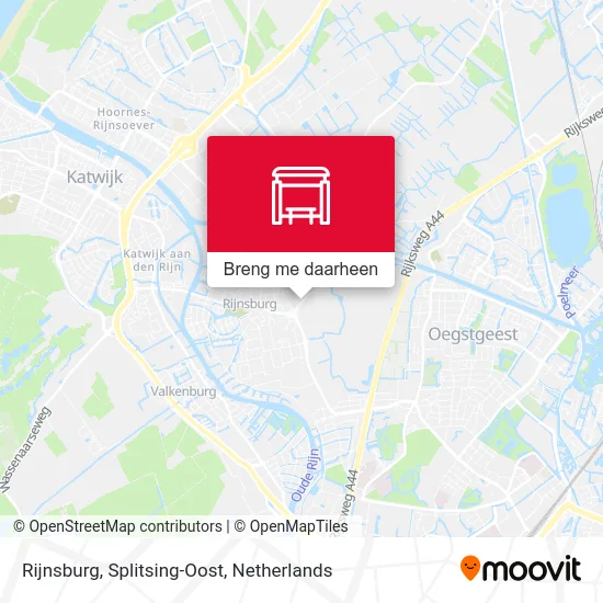 Rijnsburg, Splitsing-Oost kaart