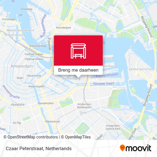 Czaar Peterstraat kaart