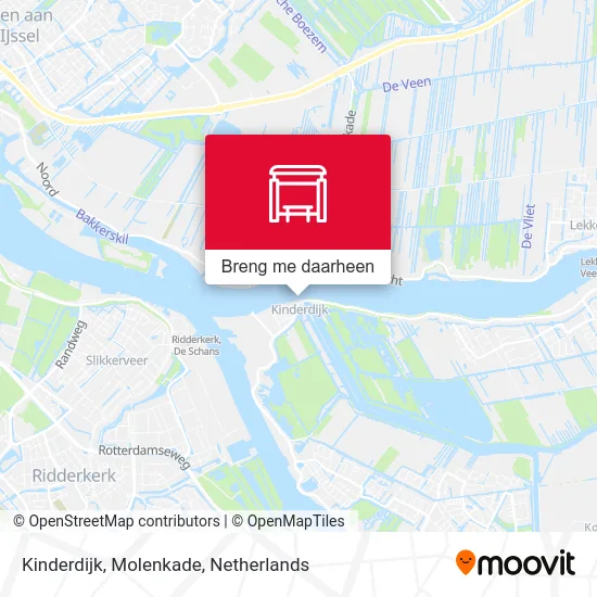 Kinderdijk, Molenkade kaart