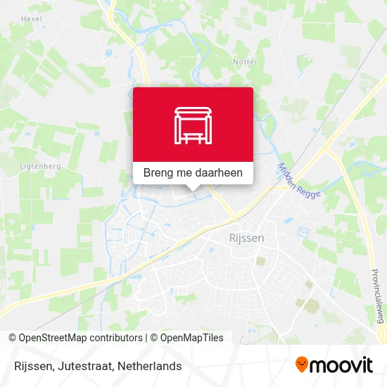 Rijssen, Jutestraat kaart