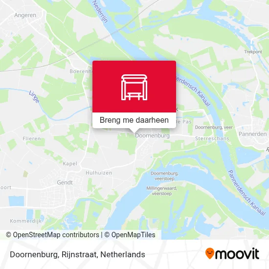 Doornenburg, Rijnstraat kaart