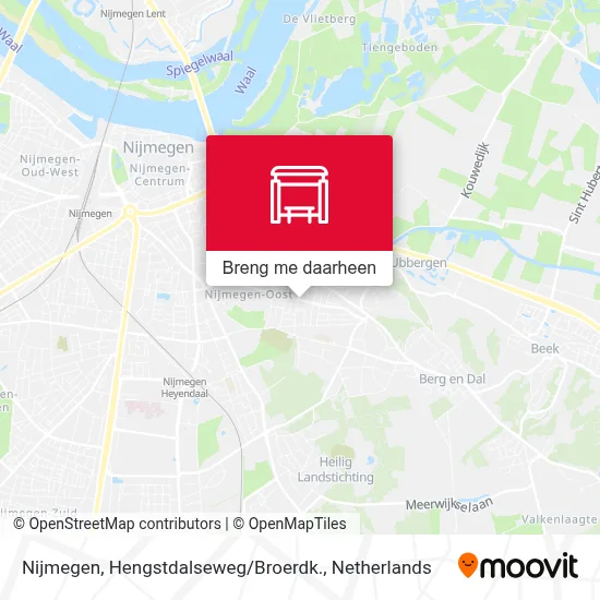 Nijmegen, Hengstdalseweg / Broerdk. kaart