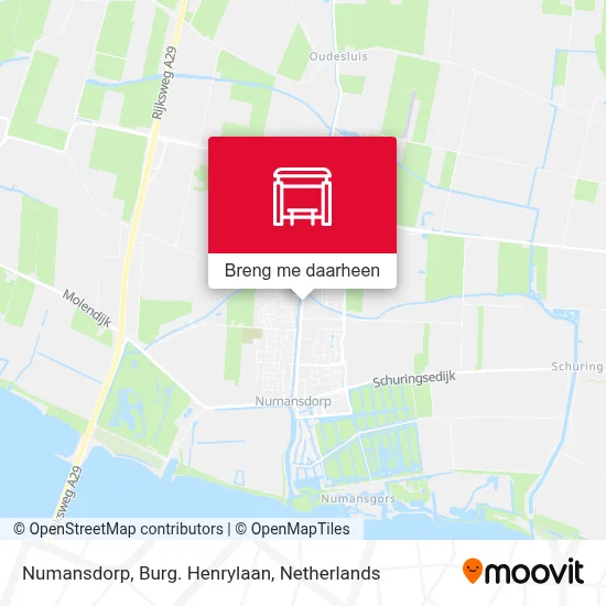 Numansdorp, Burg. Henrylaan kaart