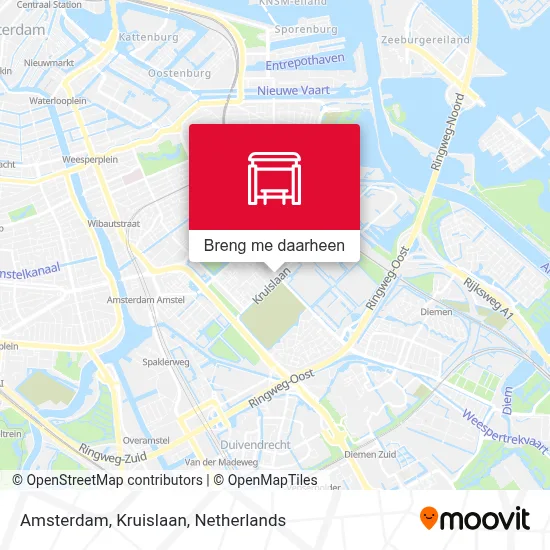 Amsterdam, Kruislaan kaart