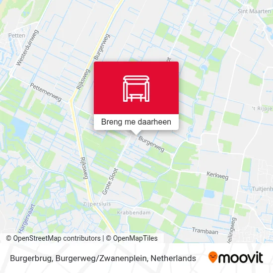 Burgerbrug, Burgerweg / Zwanenplein kaart