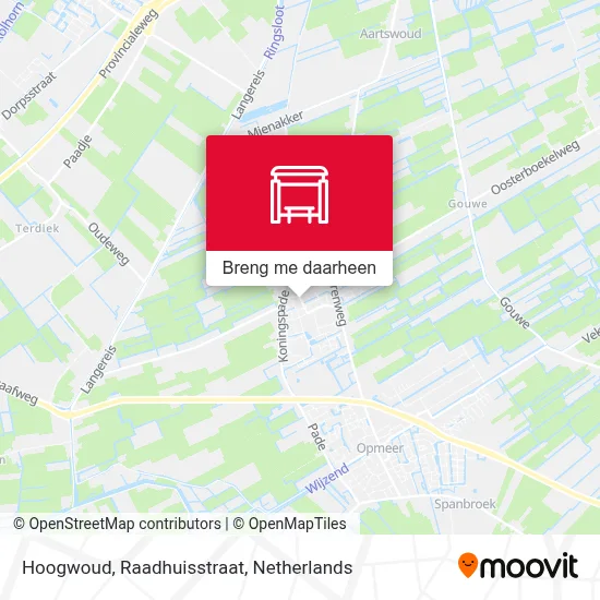 Hoogwoud, Raadhuisstraat kaart