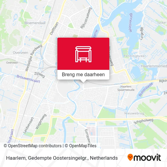 Haarlem, Gedempte Oostersingelgr. kaart