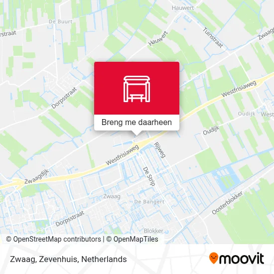 Zwaag, Zevenhuis kaart