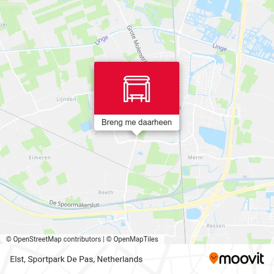 Elst, Sportpark De Pas kaart