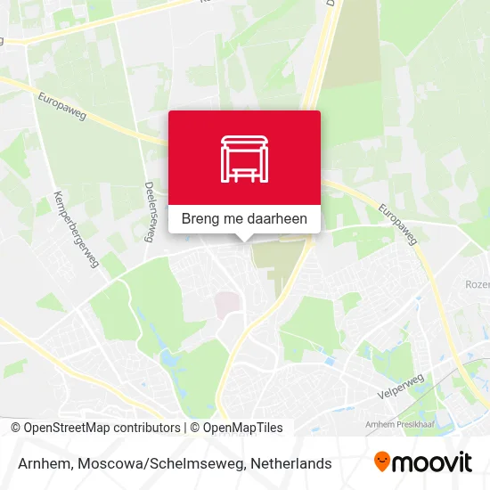 Arnhem, Moscowa/Schelmseweg kaart