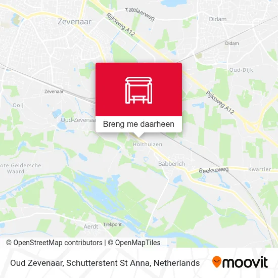 Oud Zevenaar, Schutterstent St Anna kaart