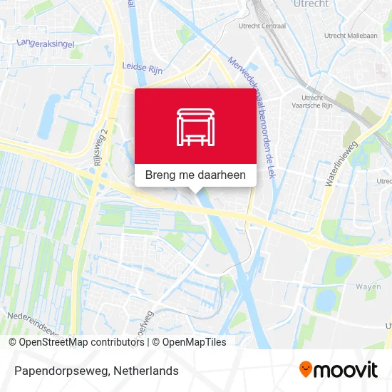 Papendorpseweg kaart