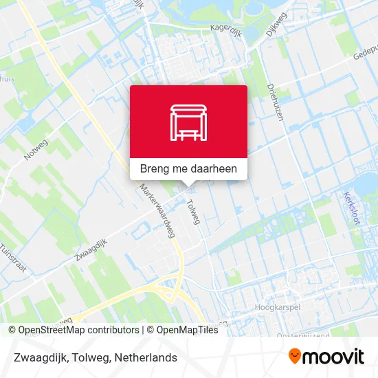 Zwaagdijk, Tolweg kaart