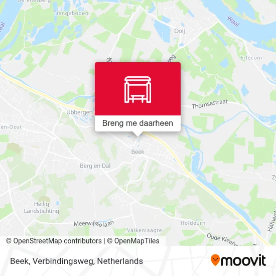 Beek, Verbindingsweg kaart