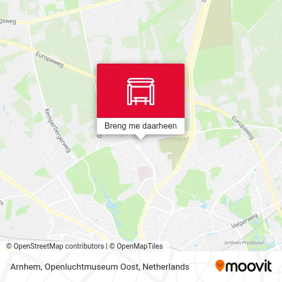 Arnhem, Openluchtmuseum Oost kaart