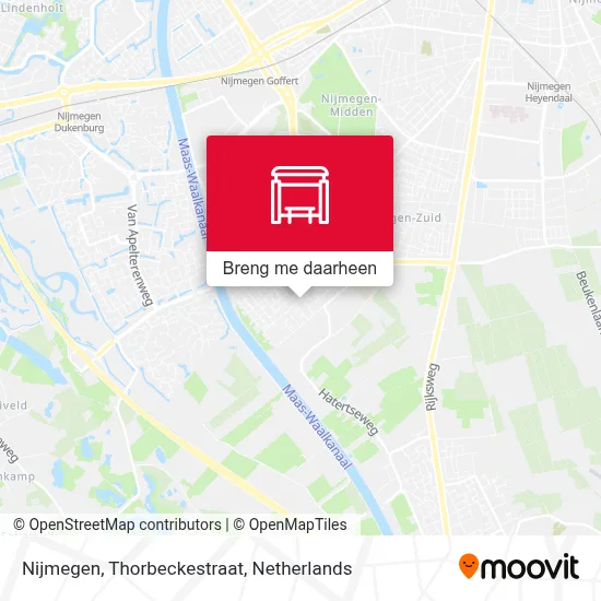 Nijmegen, Thorbeckestraat kaart