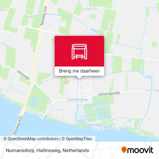 Numansdorp, Hallinxweg kaart