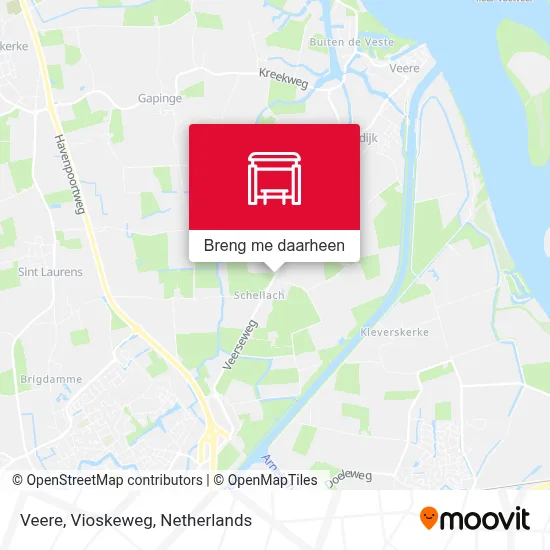 Veere, Vioskeweg kaart