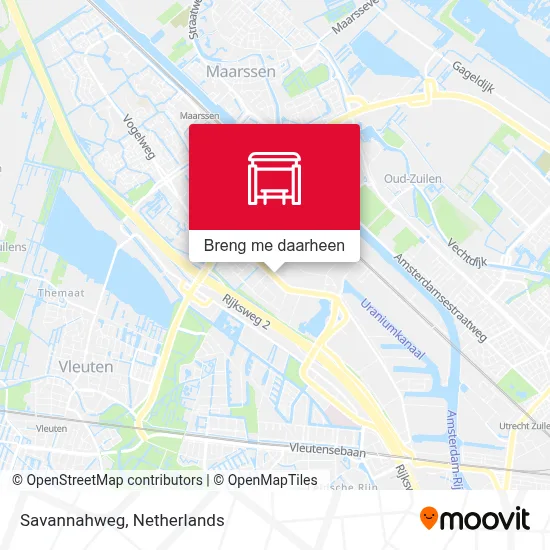 Savannahweg kaart