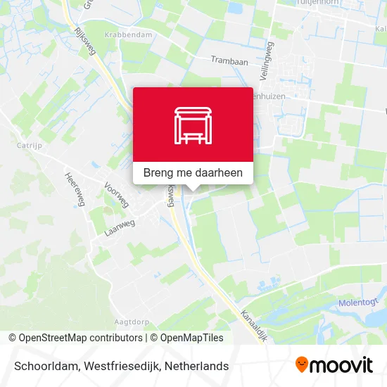 Schoorldam, Westfriesedijk kaart