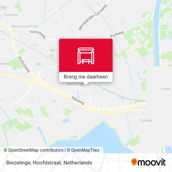 Biezelinge, Hoofdstraat kaart
