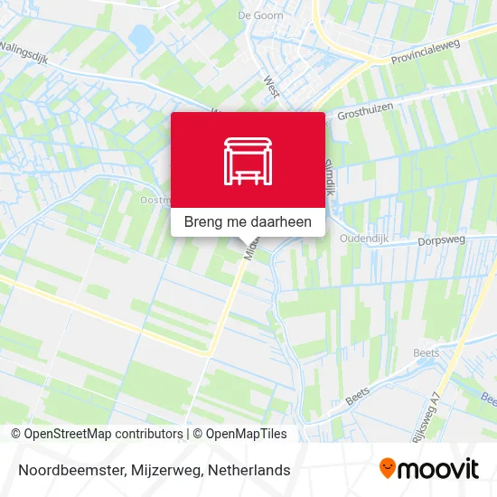 Noordbeemster, Mijzerweg kaart