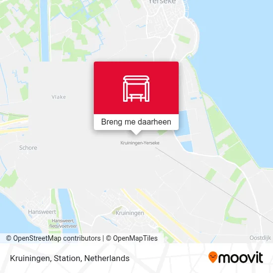 Kruiningen, Station kaart