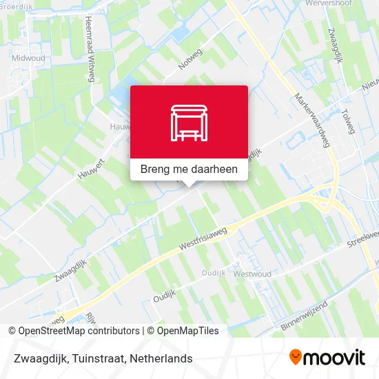 Zwaagdijk, Tuinstraat kaart