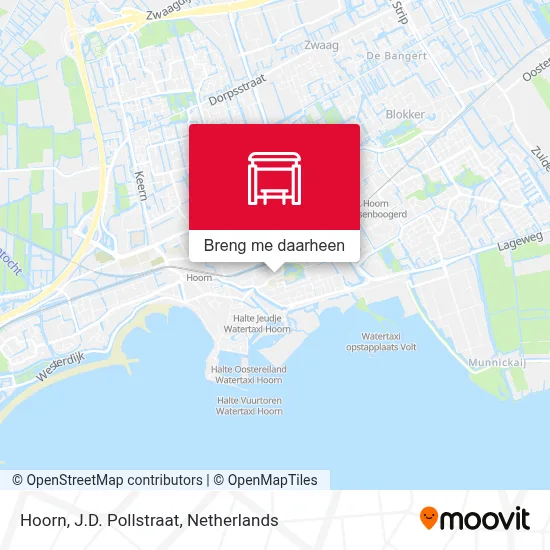 Hoorn, J.D. Pollstraat kaart