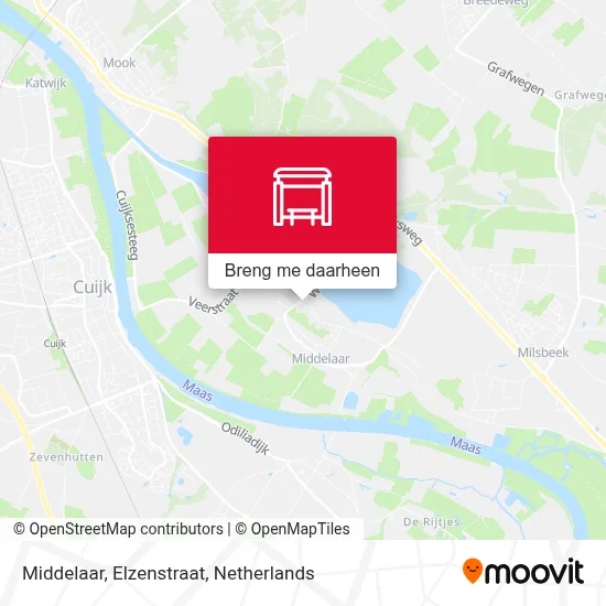 Middelaar, Elzenstraat kaart