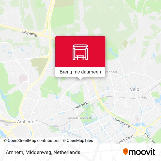 Arnhem, Middenweg kaart