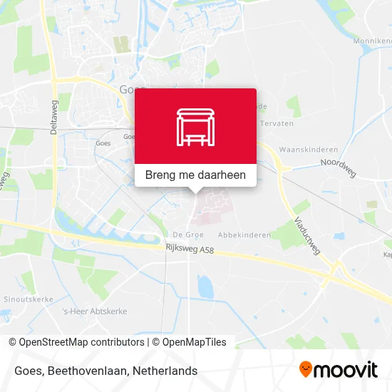 Goes, Beethovenlaan kaart