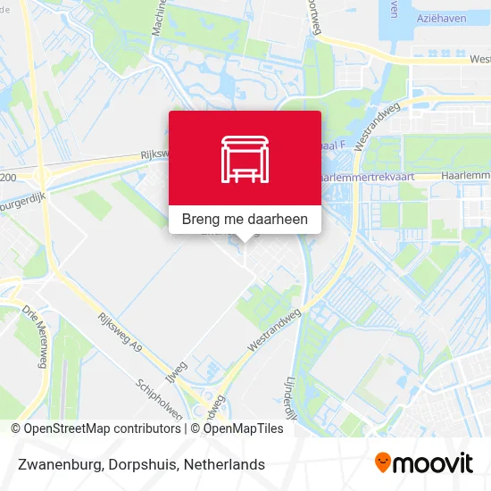 Zwanenburg, Dorpshuis kaart