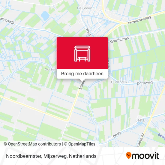Noordbeemster, Mijzerweg kaart