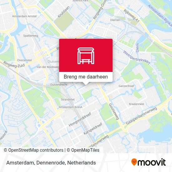 Amsterdam, Dennenrode kaart