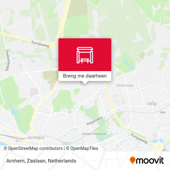 Arnhem, Zaslaan kaart