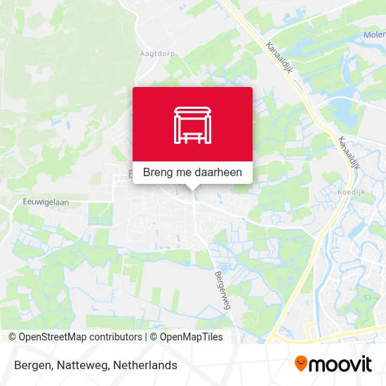 Bergen, Natteweg kaart