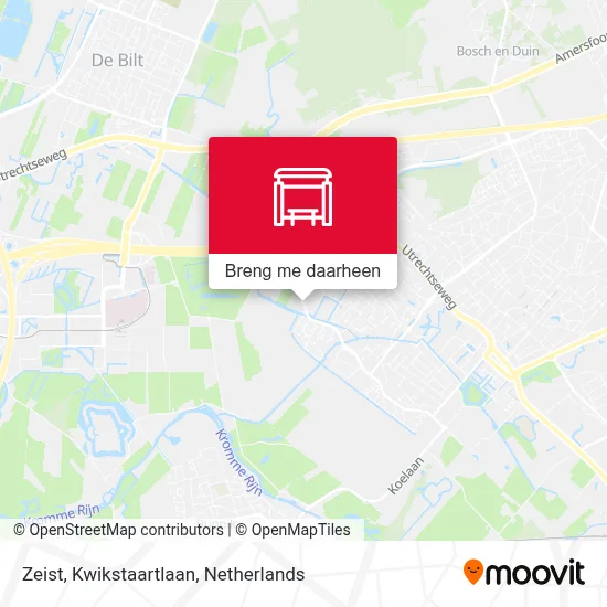 Zeist, Kwikstaartlaan kaart