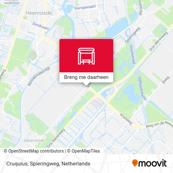 Cruquius, Spieringweg kaart