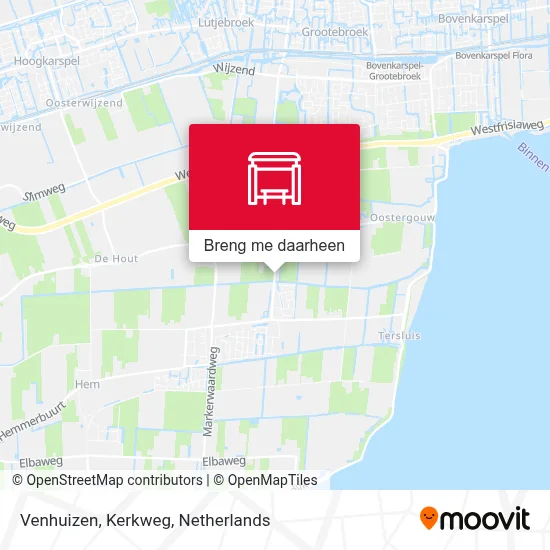 Venhuizen, Kerkweg kaart