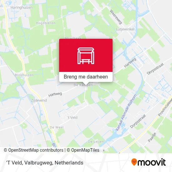 'T Veld, Valbrugweg kaart