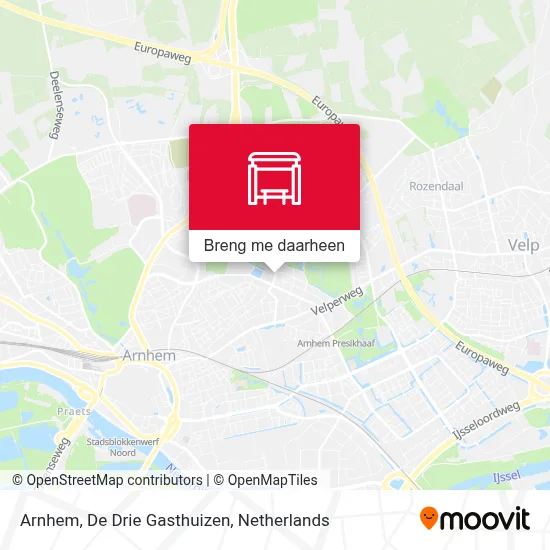 Arnhem, De Drie Gasthuizen kaart