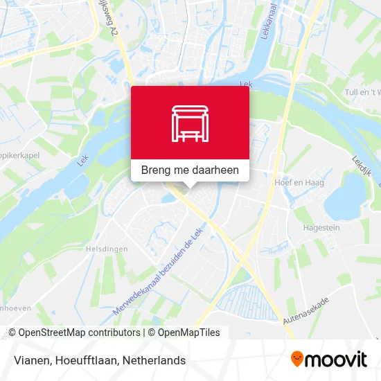 Vianen, Hoeufftlaan kaart