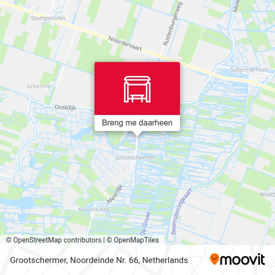Grootschermer, Noordeinde Nr. 66 kaart