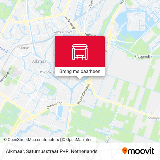 Alkmaar, Saturnusstraat P+R kaart