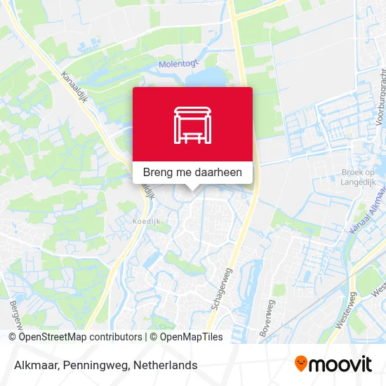 Alkmaar, Penningweg kaart