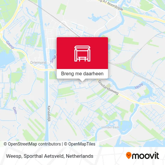 Weesp, Sporthal Aetsveld kaart