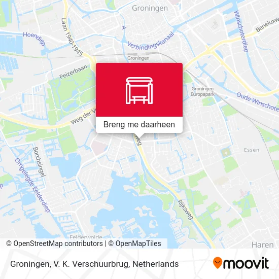 Groningen, V. K. Verschuurbrug kaart