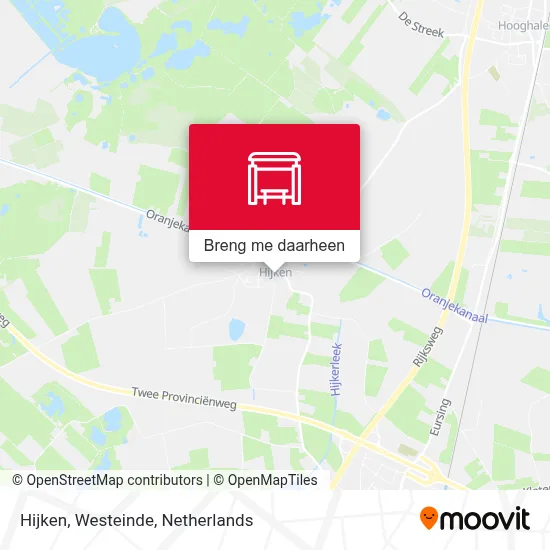 Hijken, Westeinde kaart