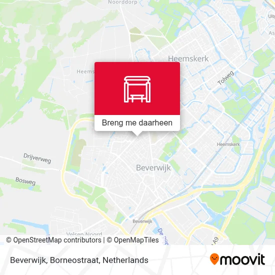 Beverwijk, Borneostraat kaart